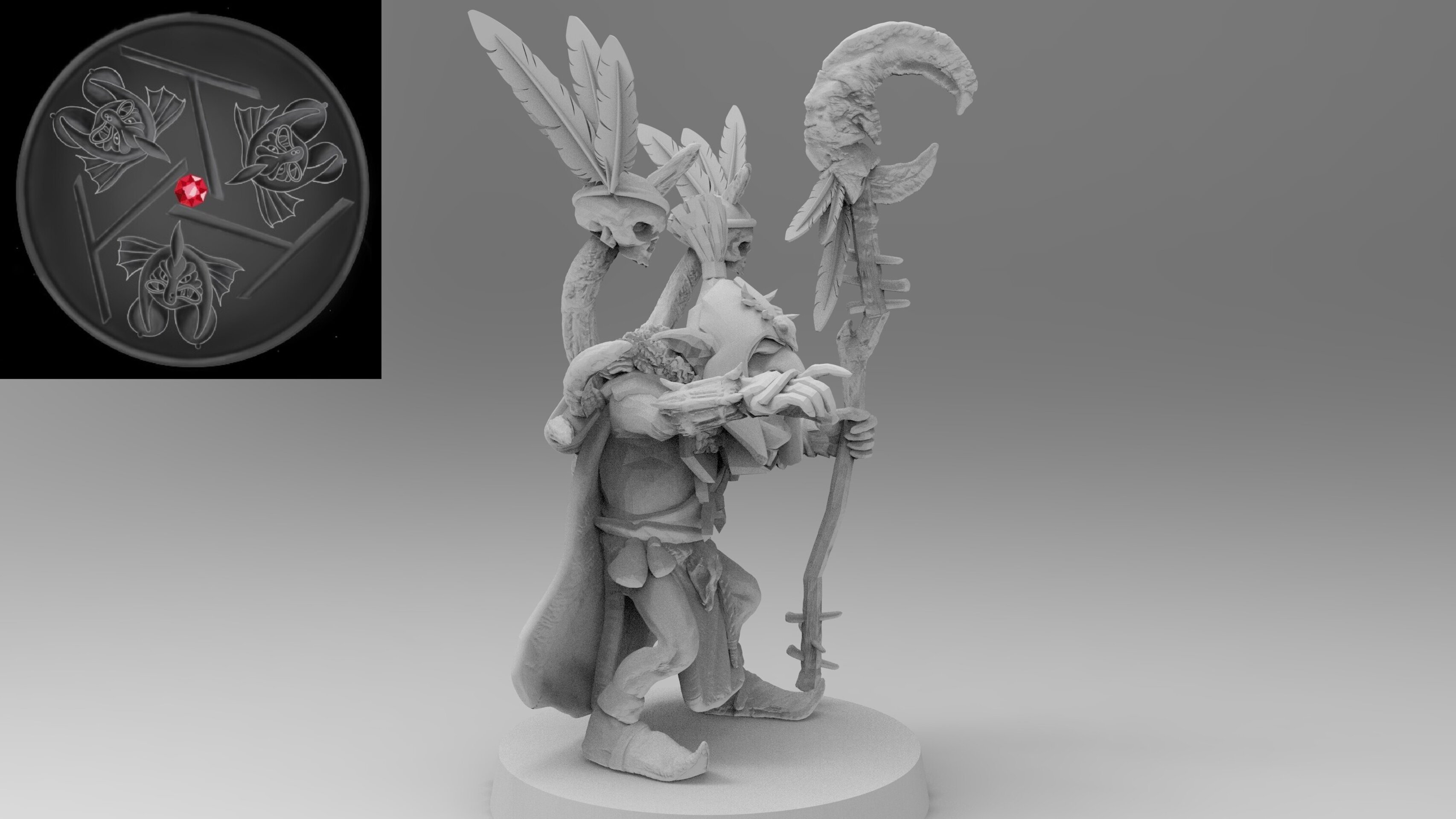 Forest Goblin Shaman (emang) orcs & goblins - wargames - resin miniatures - 28 mm - 2