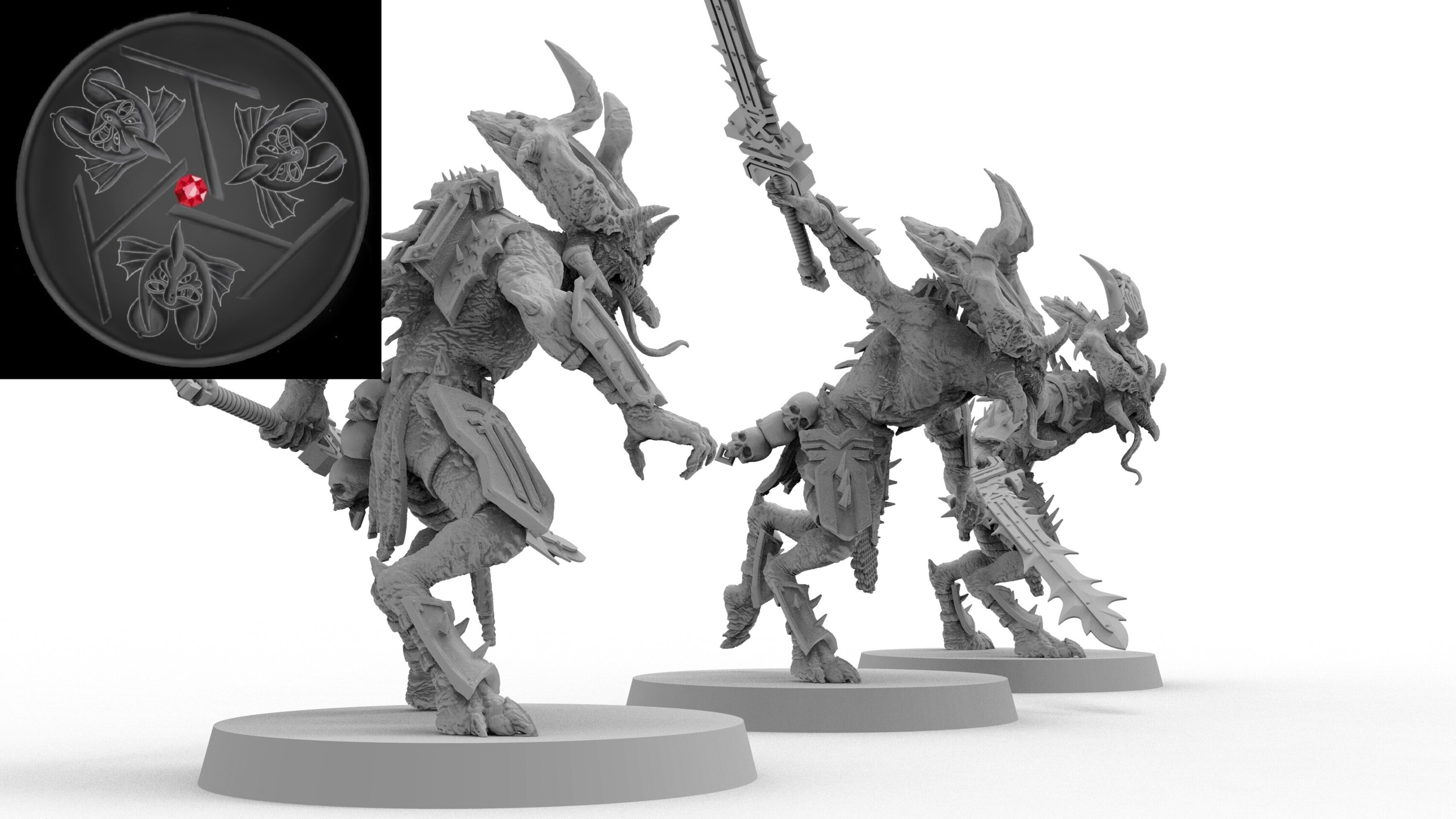 Blood God Herald on foot (emang) chaos daemons - resin miniatures - 28 mm - 5