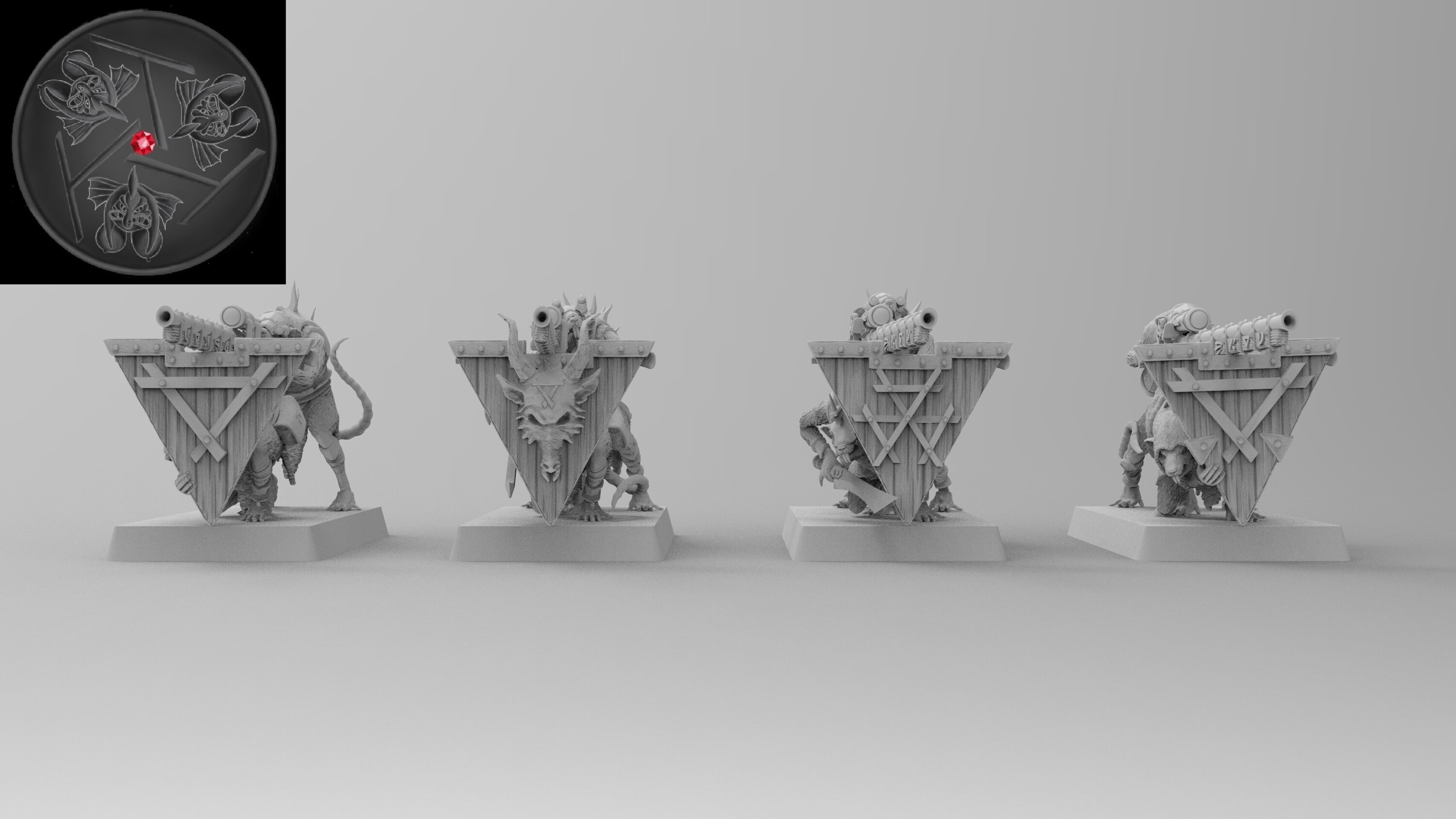 Warplock Jezzails (emang) skavens - wargames - resin miniatures - 28 mm - 5