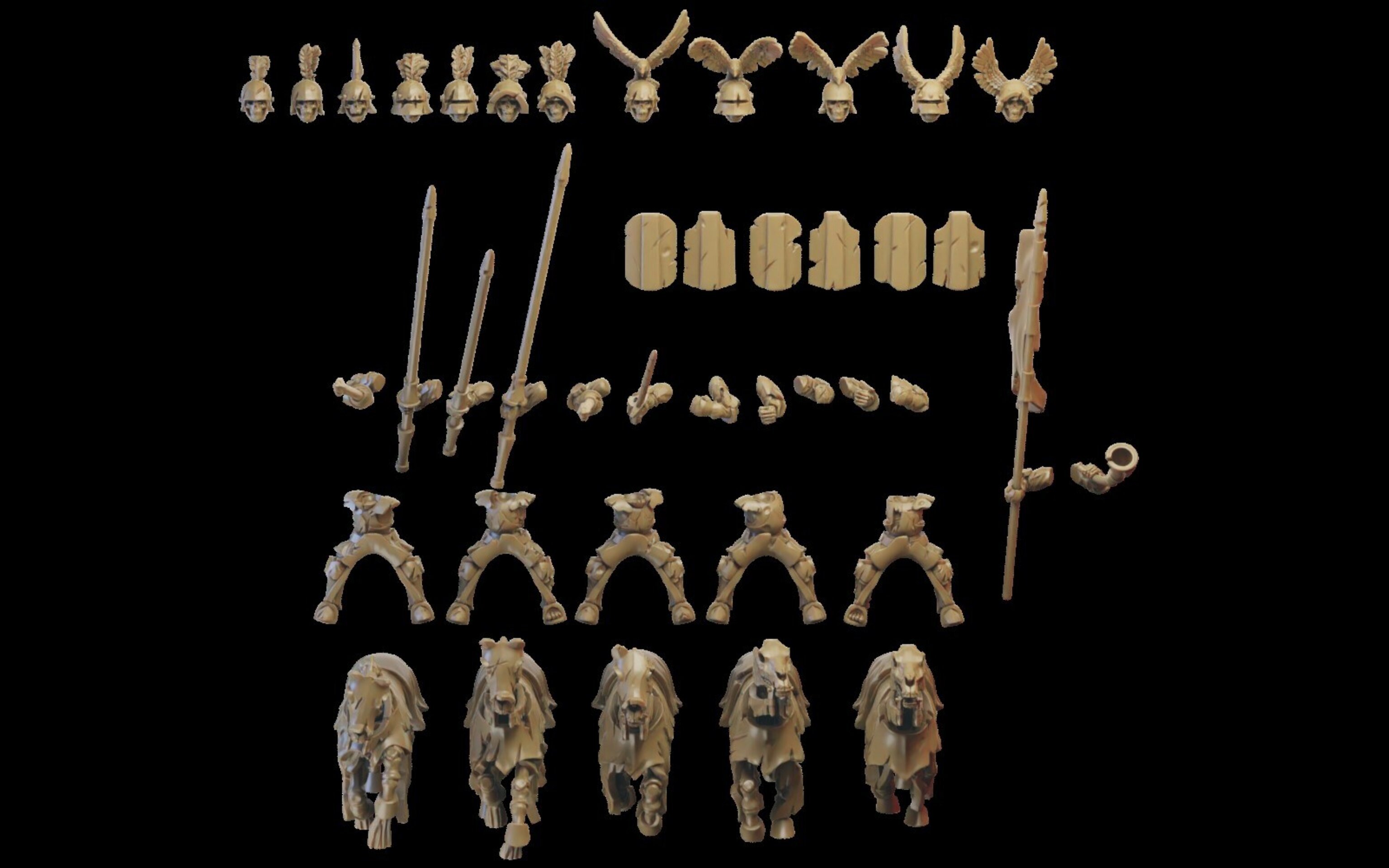 Black Knights (ilhadiel) vampire counts - wargames - resin miniatures - 28 mm - 3