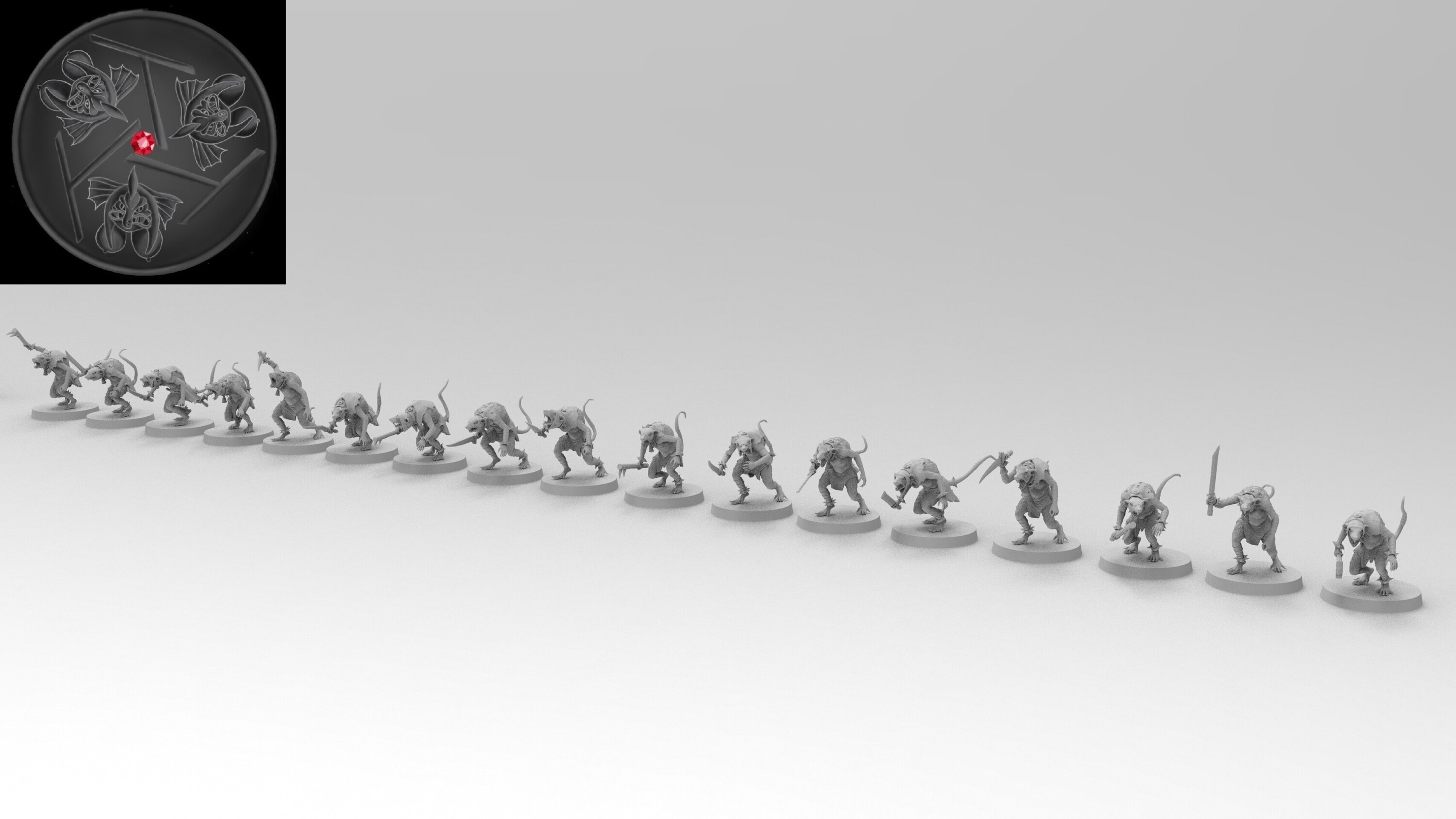 Skavenslaves (emang) skavens - wargames - resin miniatures - 28 mm - 7