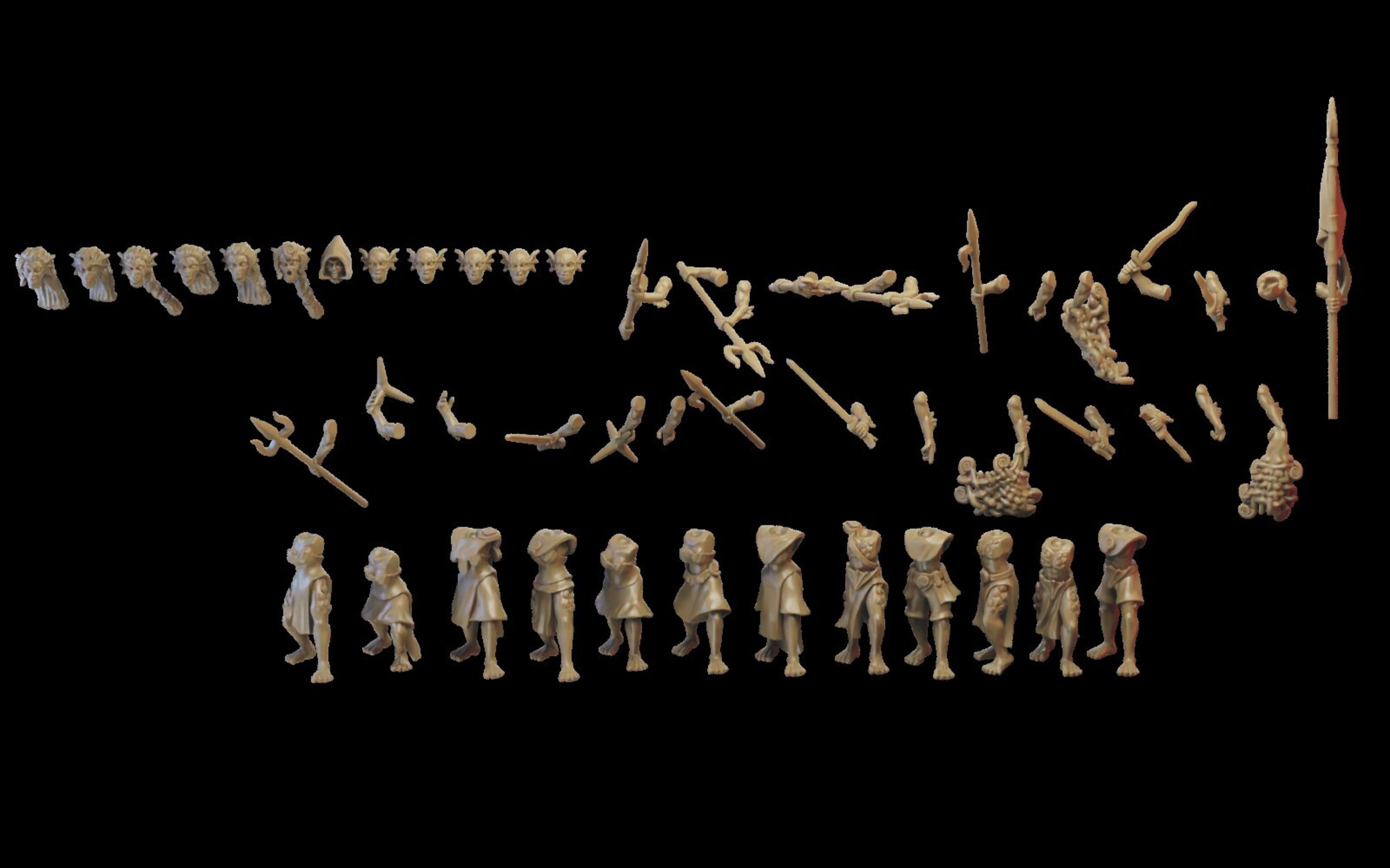 Naiad warriors (ilhadiel) naiads - wargames - resin miniatures - 28 mm - 6