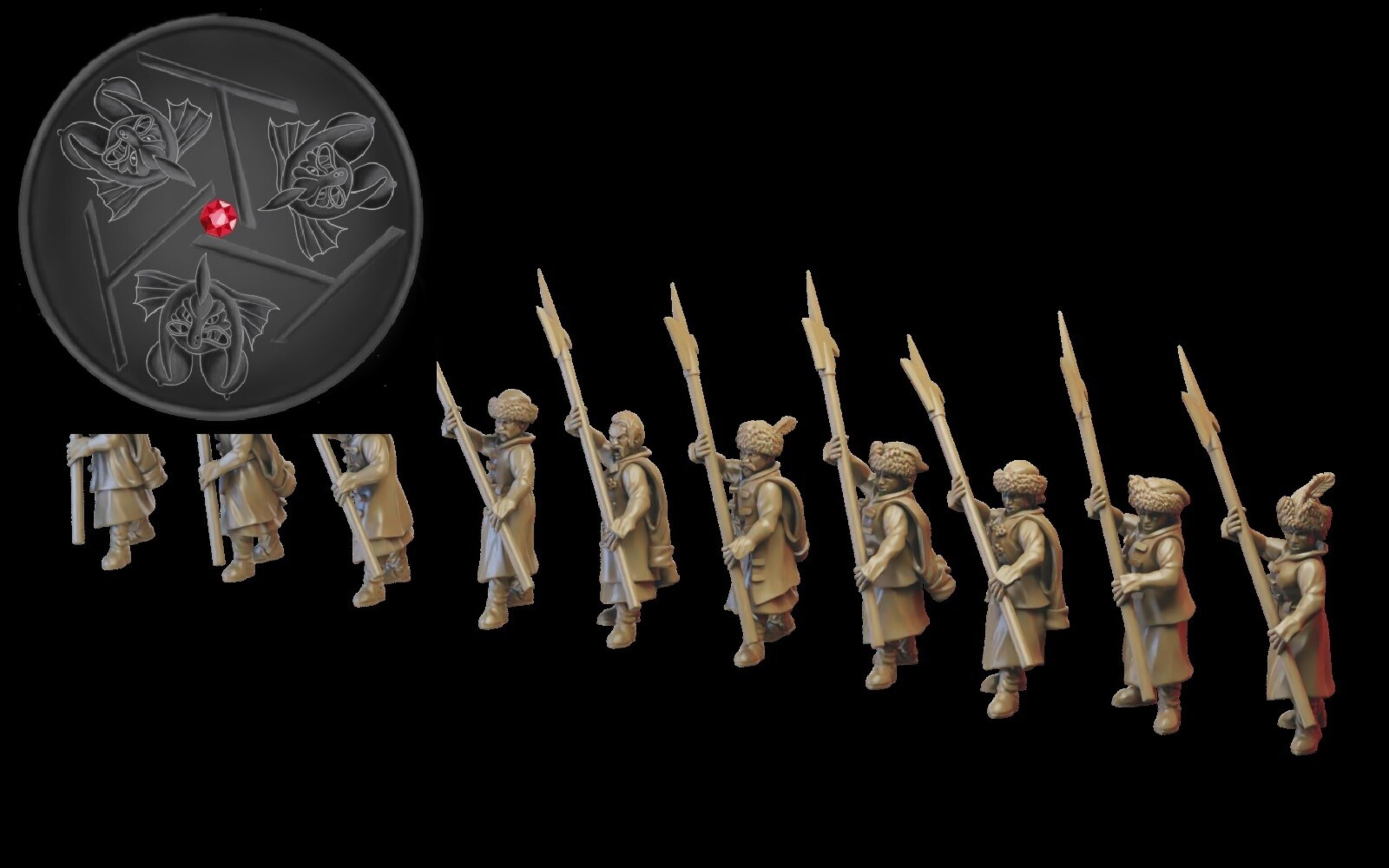 Kislev Warriors (ilhadiel) kislev - wargames - resin miniatures - 28 mm - 3