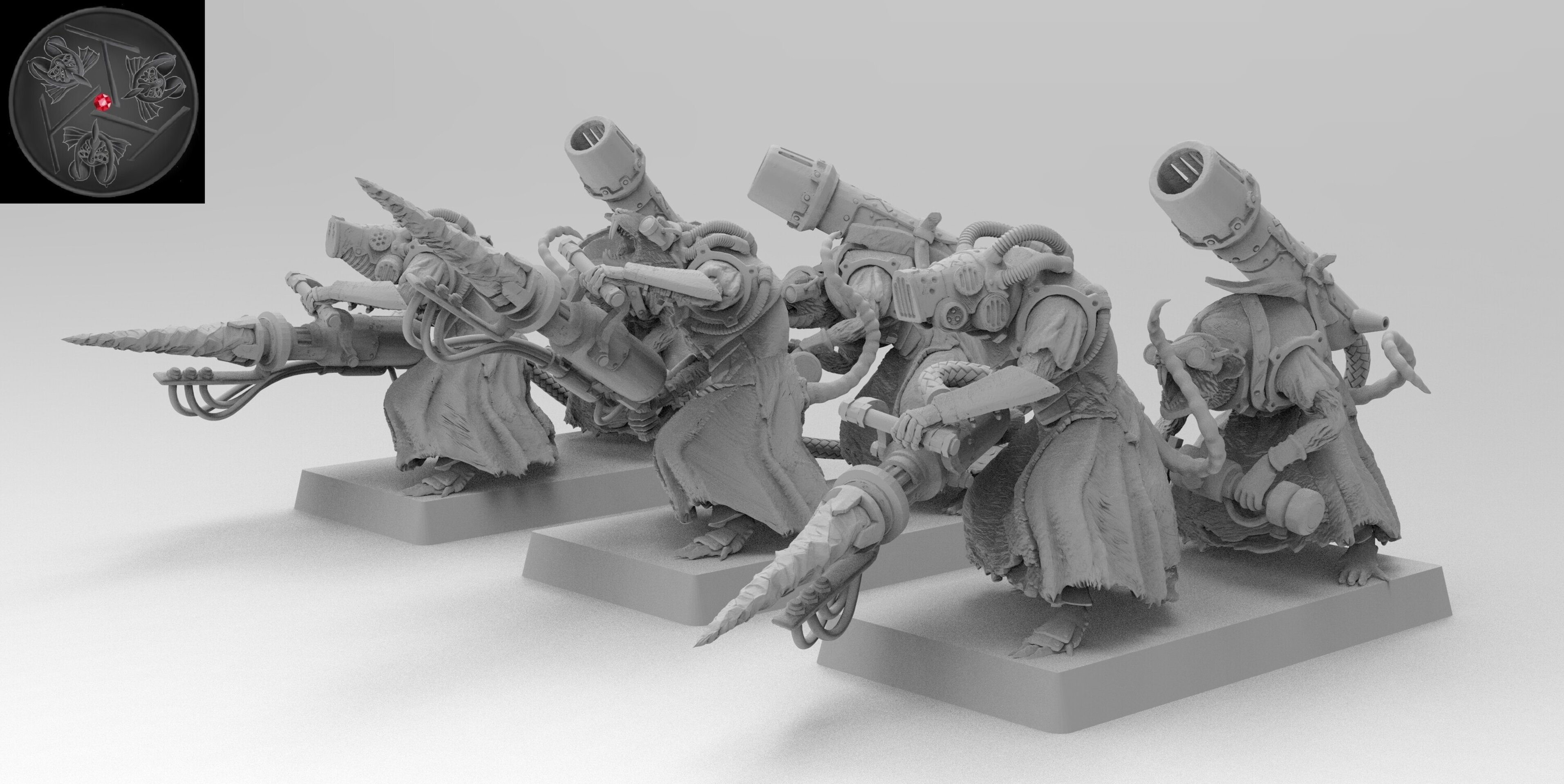 Warp Grinders (emang) skavens - wargames - resin miniatures - 28 mm - 2