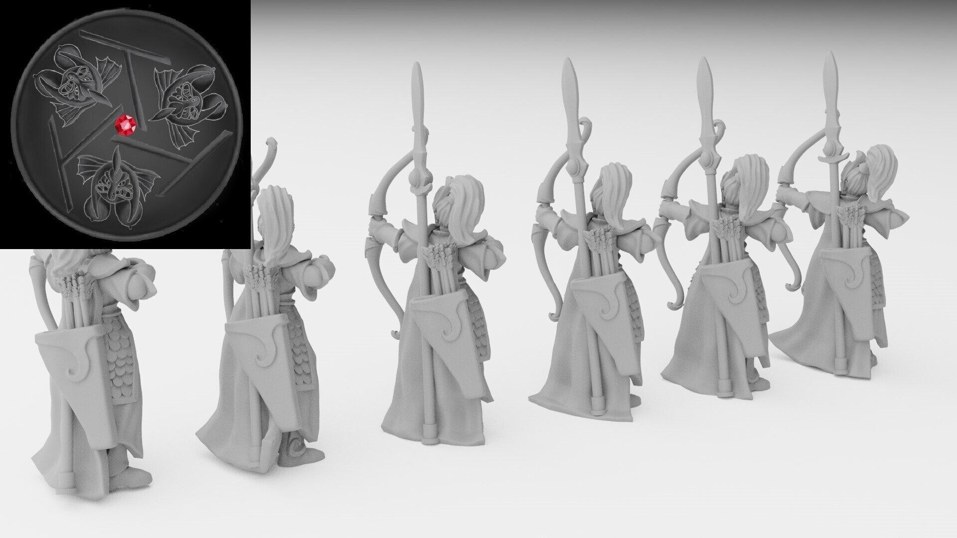 Handmaidens Of The Queen  (ilhadiel) high elves - resin miniatures - 28 mm - 4
