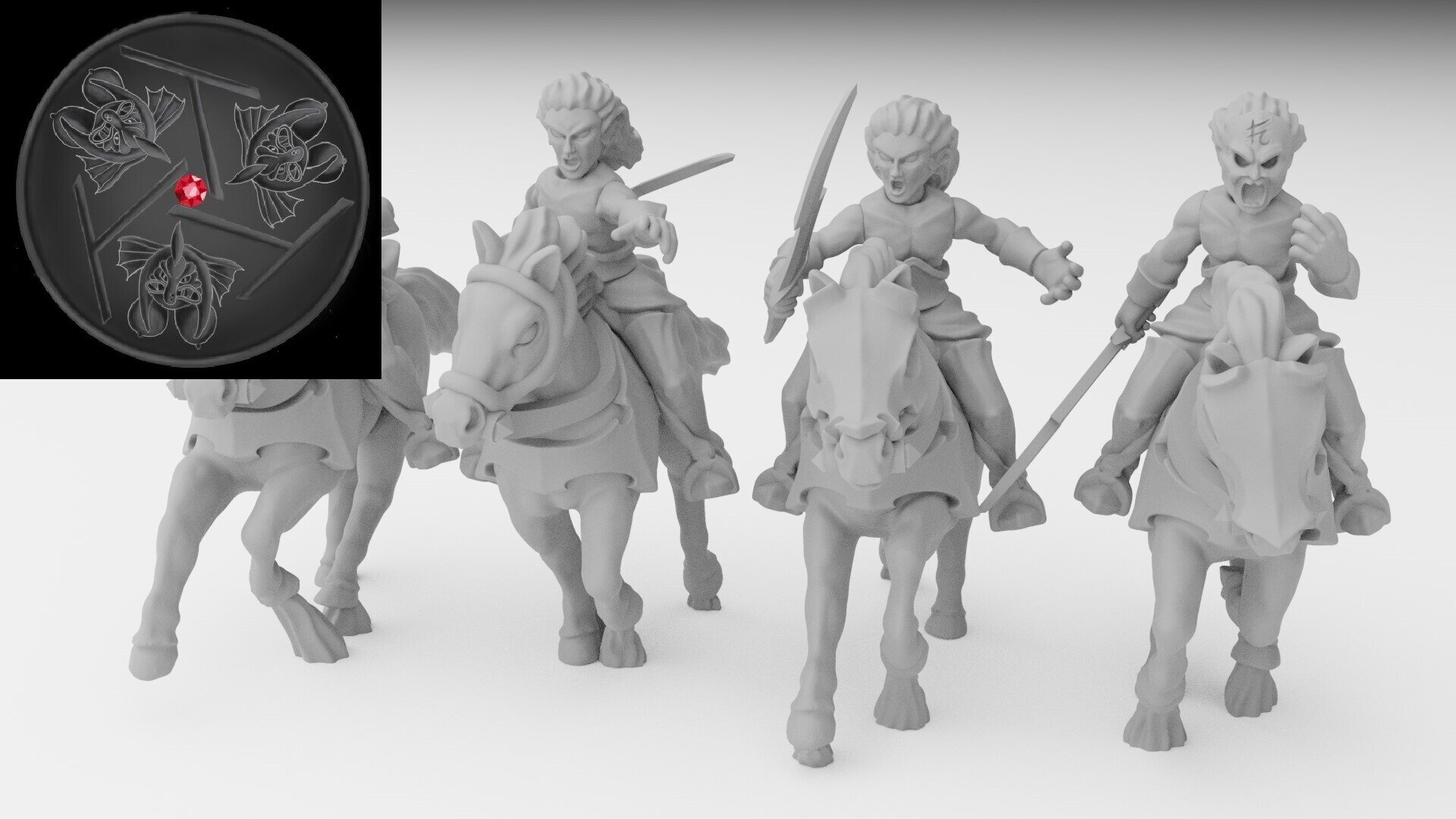 Doomfire Warlocks (ilhadiel) dark elves - wargames - resin miniatures - 28 mm - 1