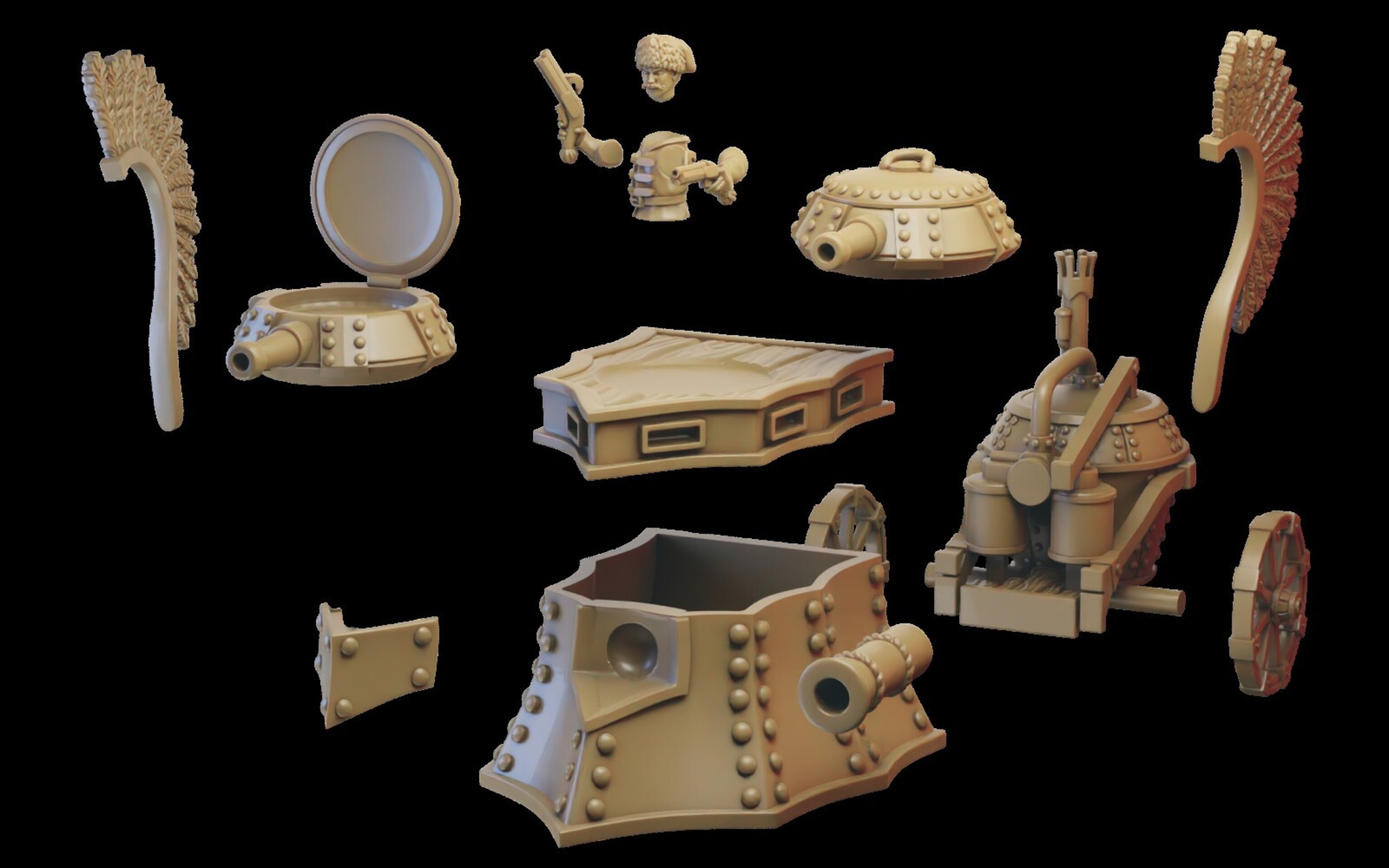 Steam Tank (ilhadiel) kislev - wargames - resin miniatures - 28 mm - 4