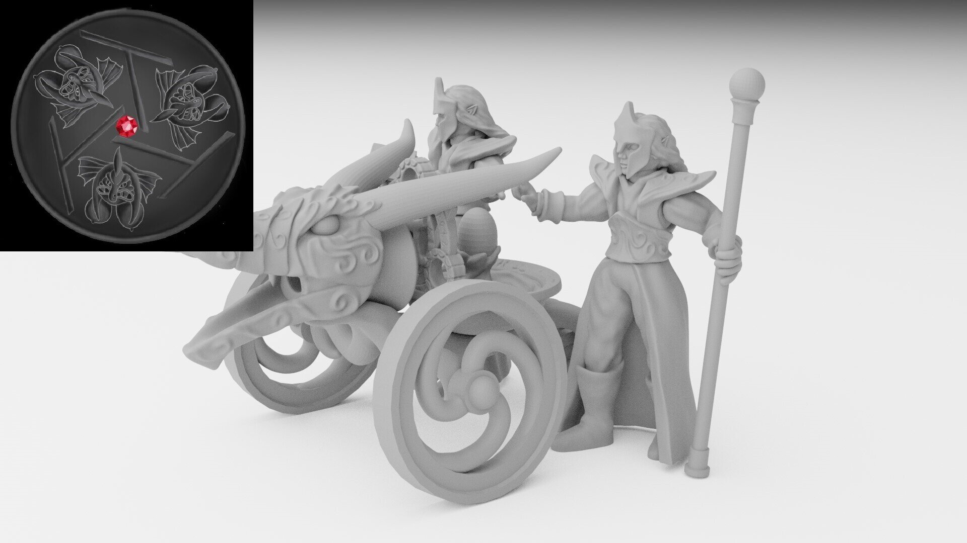 Flamethrower (ilhadiel) high elves - wargames - resin miniatures - 28 mm - 1