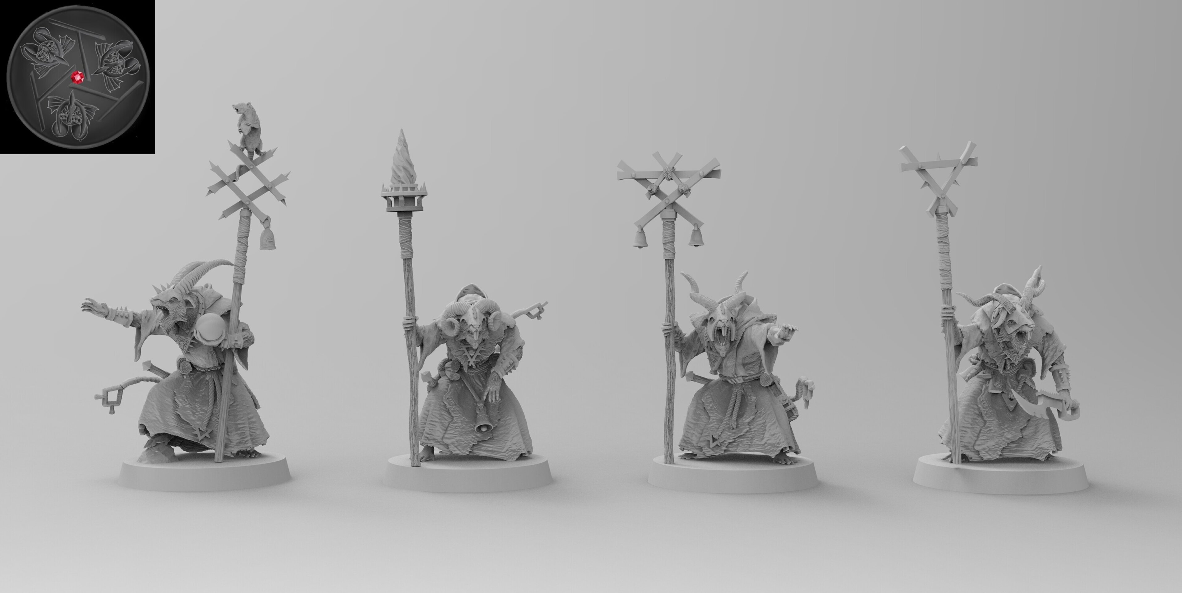 Grey Seer (emang) skavens - wargames - resin miniatures - 28 mm - 2