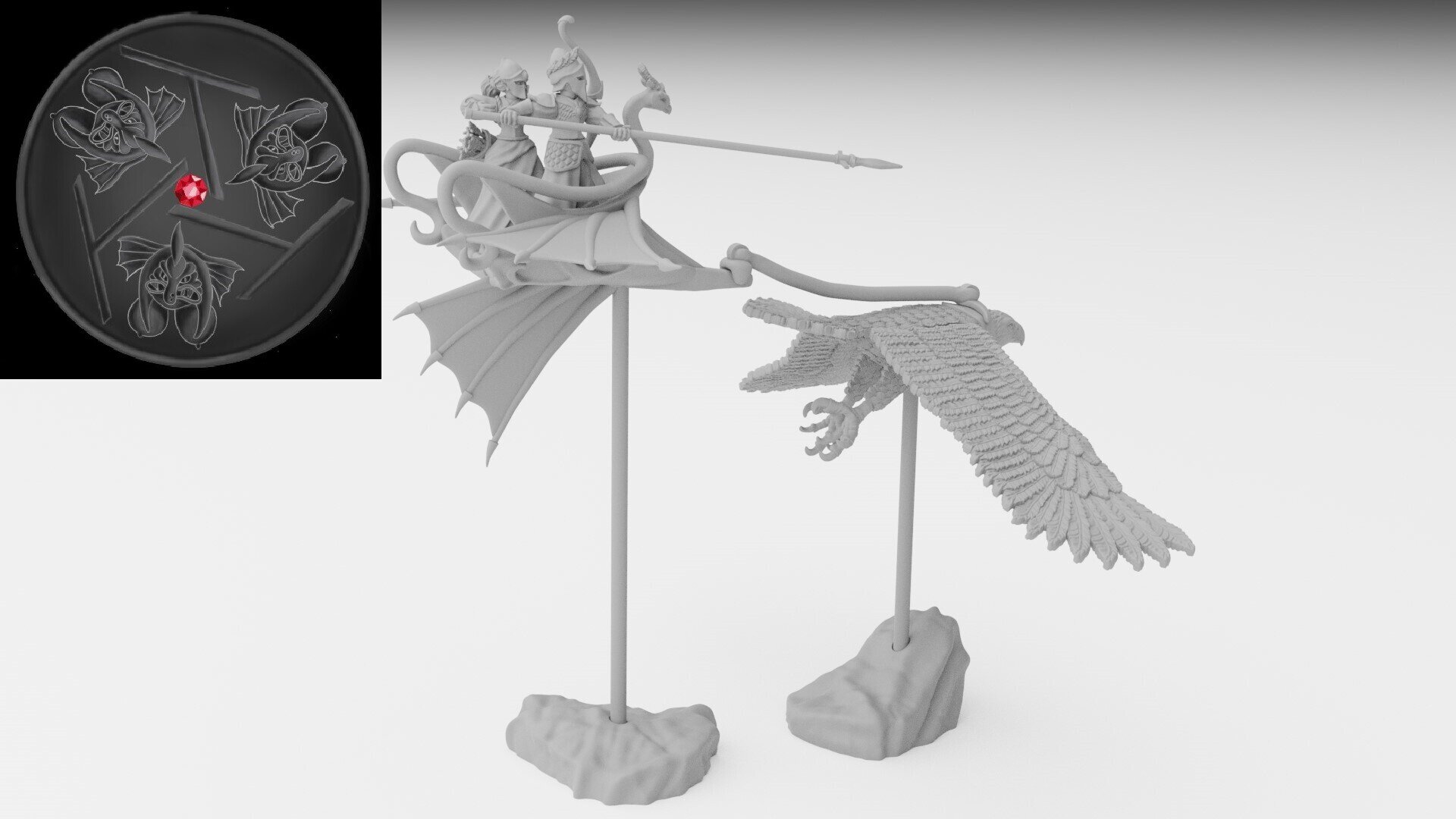 Skycutter (ilhadiel) high elves - wargames - resin miniatures - 28 mm - 2