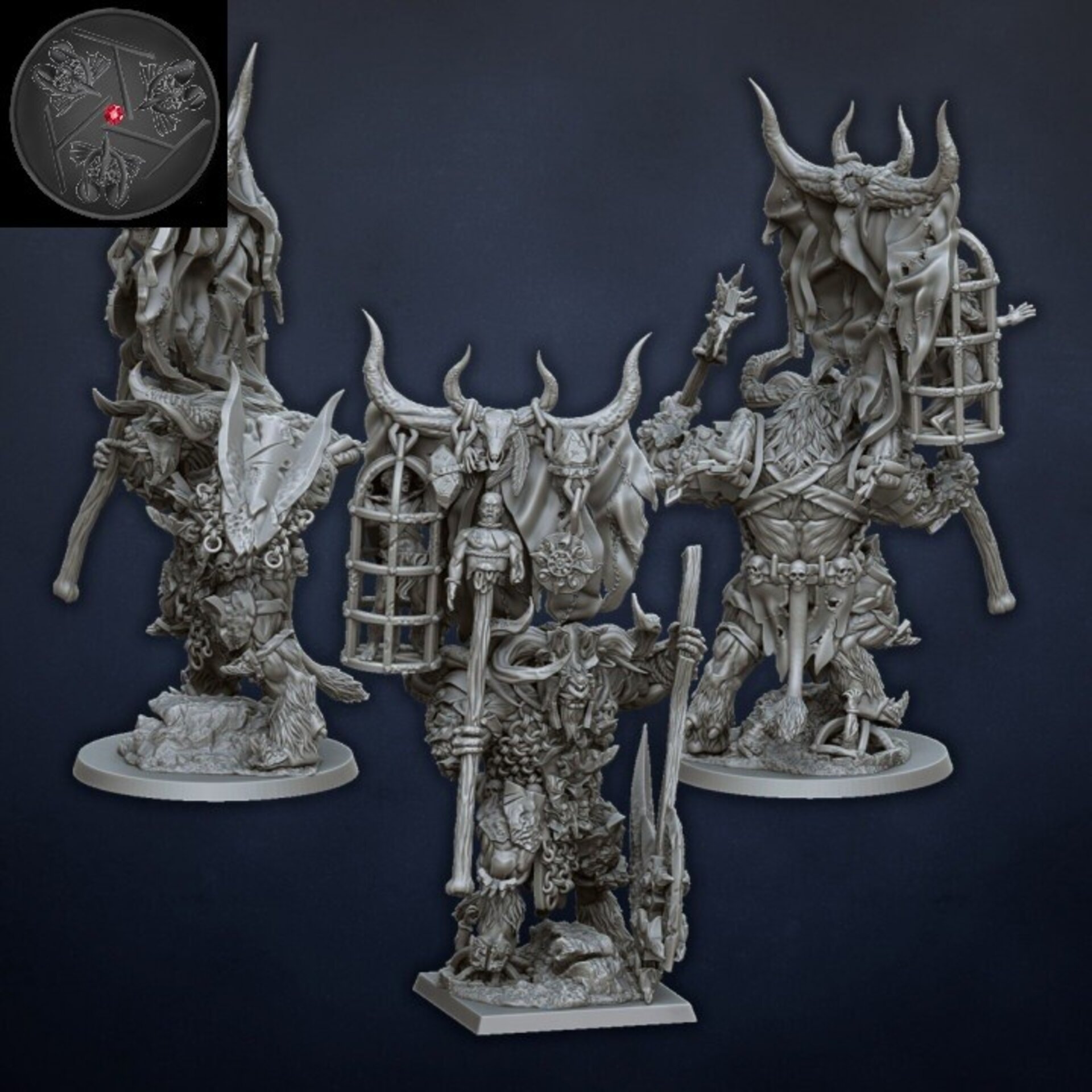 Gorebull (dragons lake) beastmen - wargames - resin miniatures - 28 mm - 5