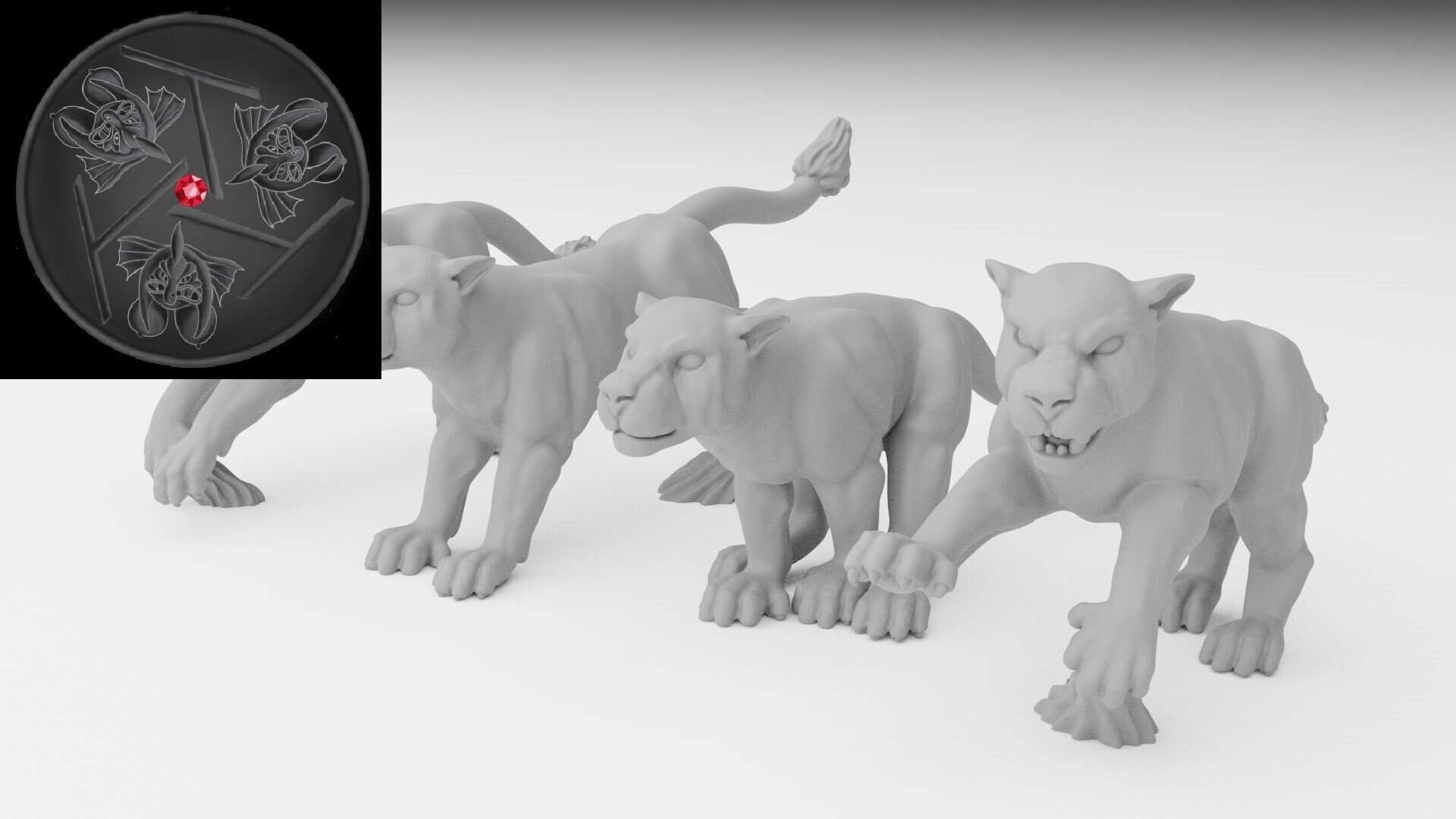 Lioness Riders (ilhadiel) high elves - wargames - resin miniatures - 28 mm - 3