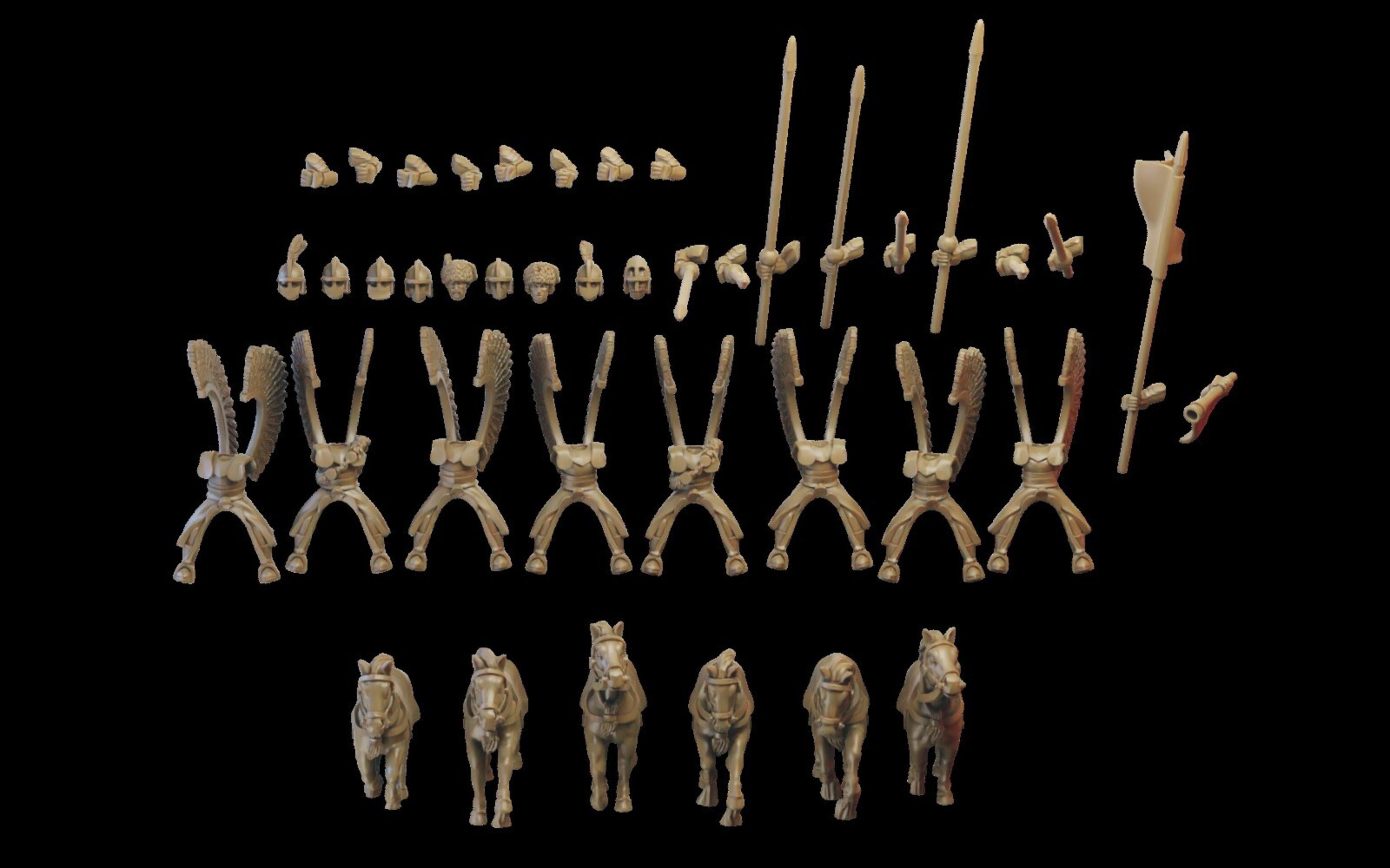 Winged Lancers (ilhadiel) kislev - wargames - resin miniatures - 28 mm - 3