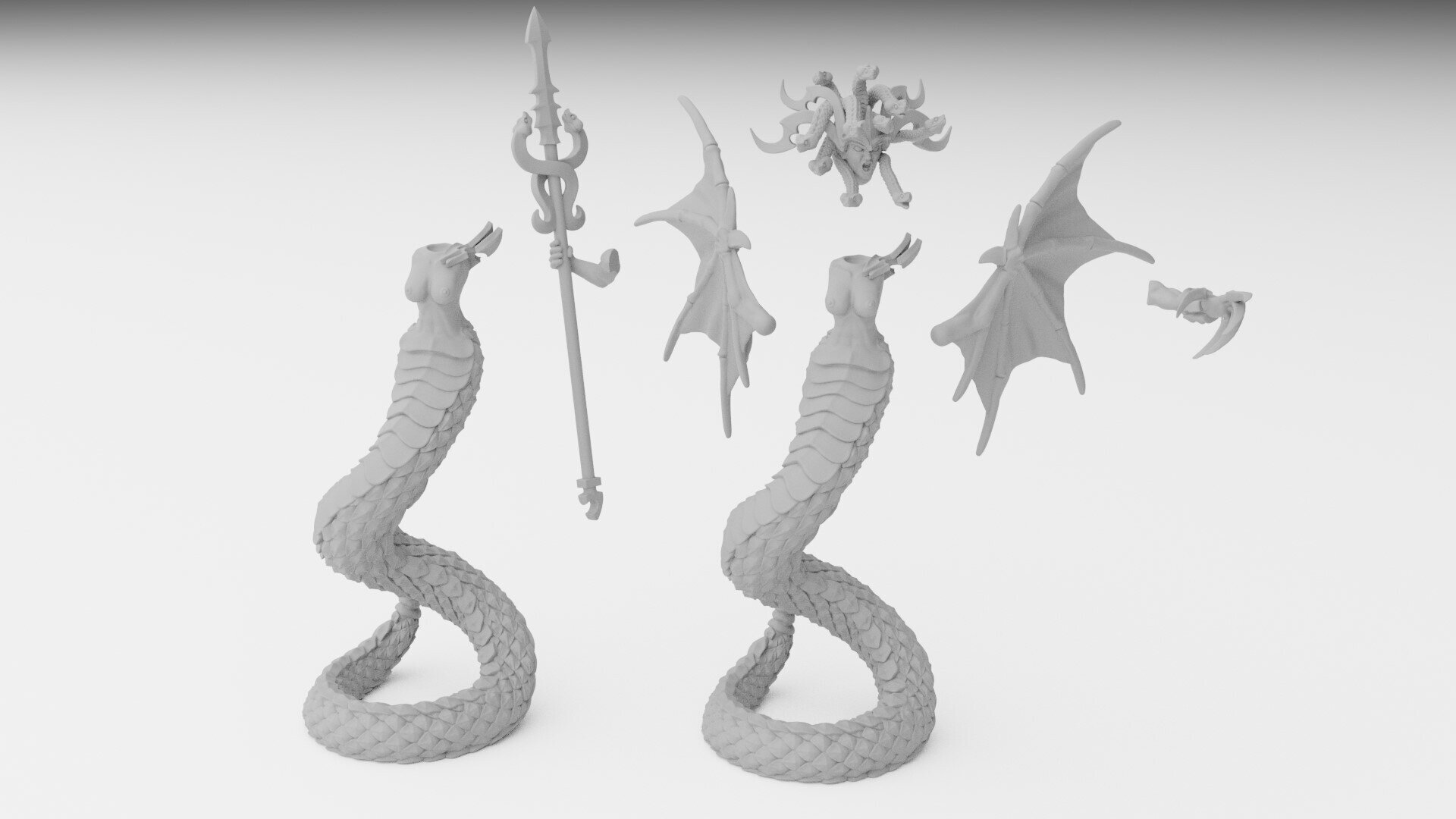 Bloodwrack Medusae (ilhadiel) dark elves - wargames - resin miniatures - 28 mm - 3