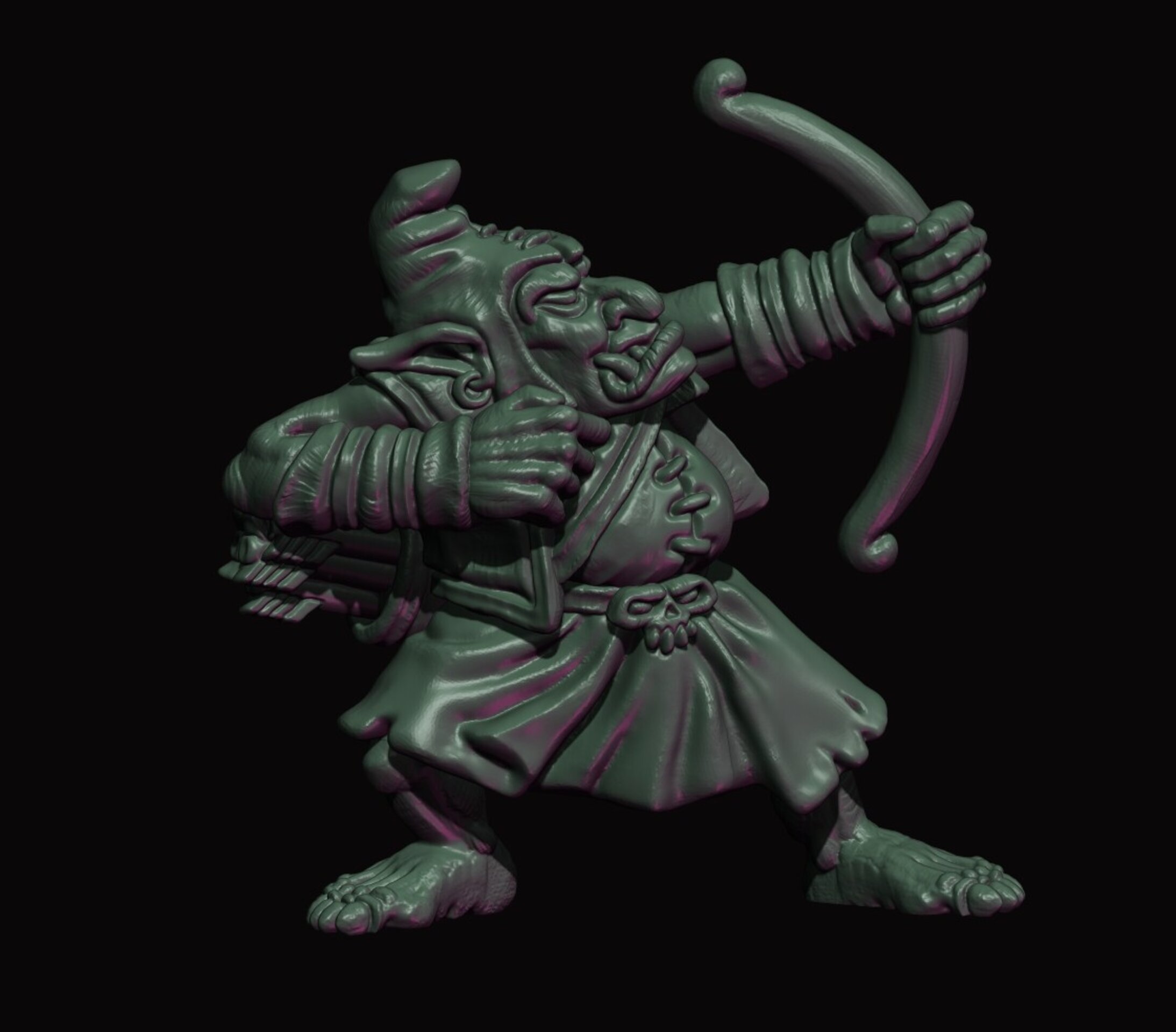 Hobgoblin Archers (fabelzel) chaos dwarfs oldhammer - resin miniatures - 28 mm - 8