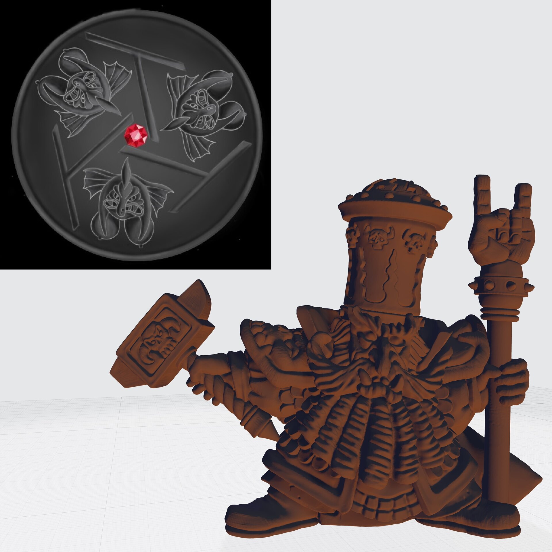 Sorcerer Prophet on foot (fabelzel) chaos dwarfs oldhammer - 28 mm - 2