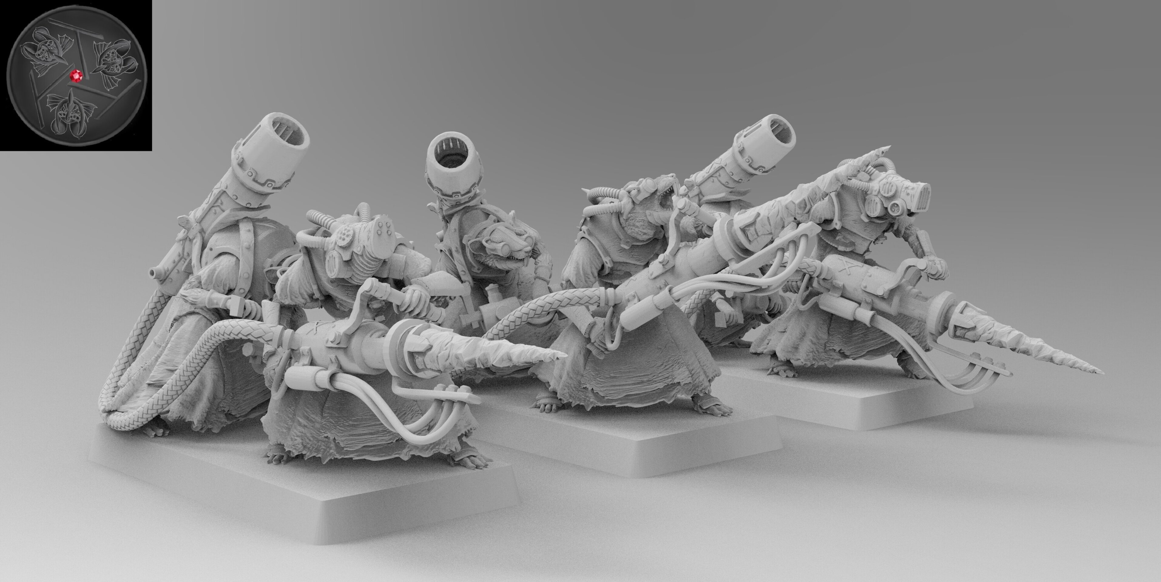 Warp Grinders (emang) skavens - wargames - resin miniatures - 28 mm - 1