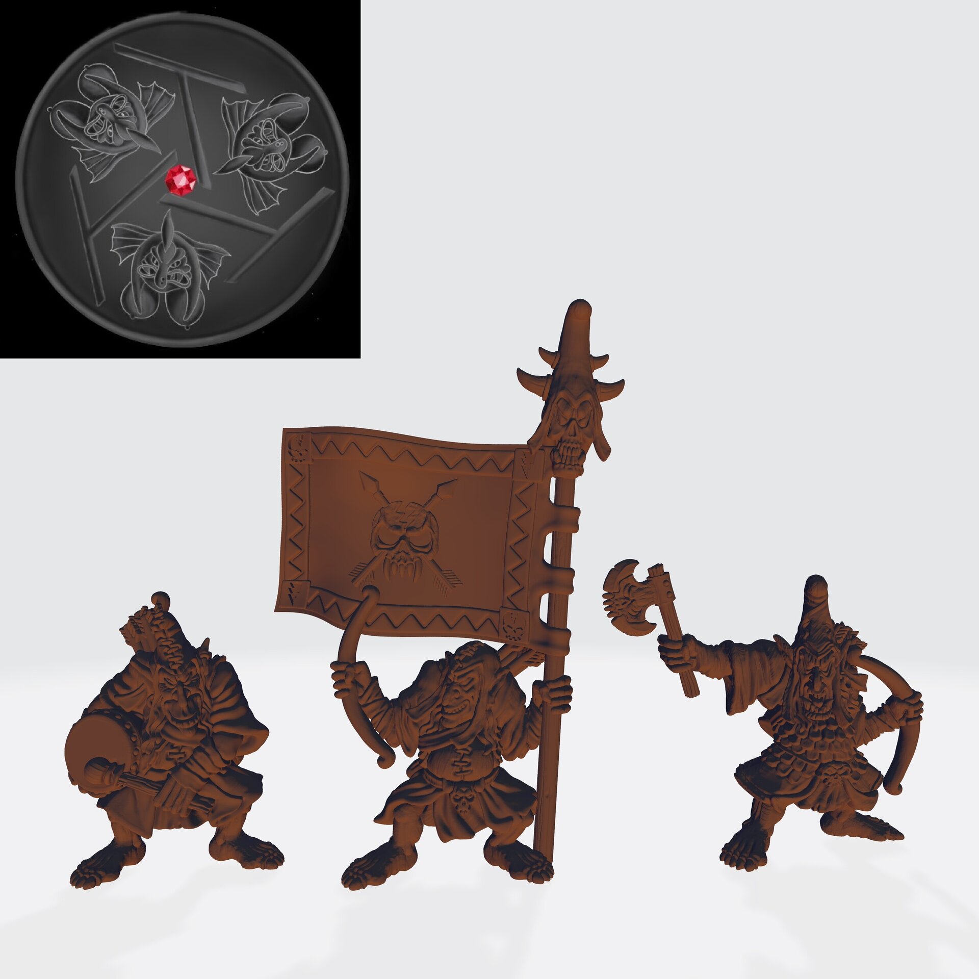 Command Group Hobgoblin (fabelzel) chaos dwarfs oldhammer - 28 mm - 2