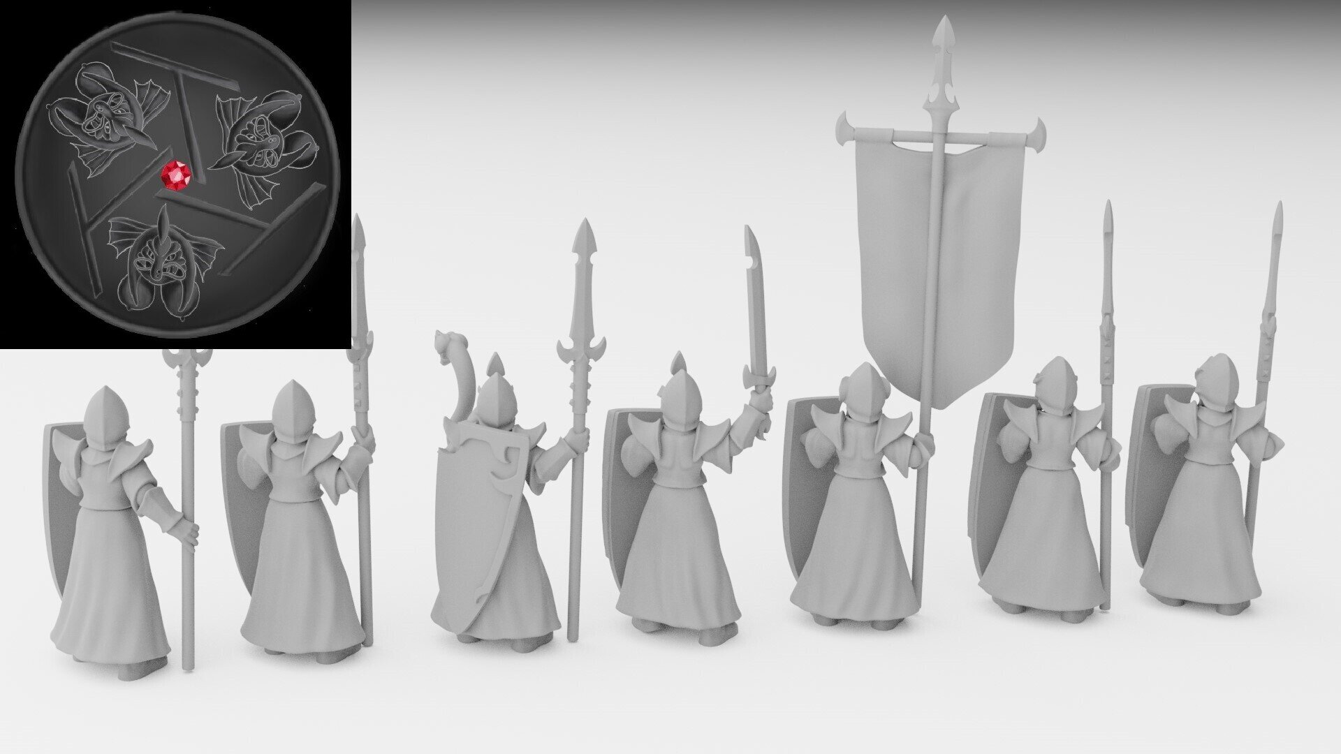 Dark Elves Warriors (ilhadiel) dark elves - wargames - resin miniatures - 28 mm - 3