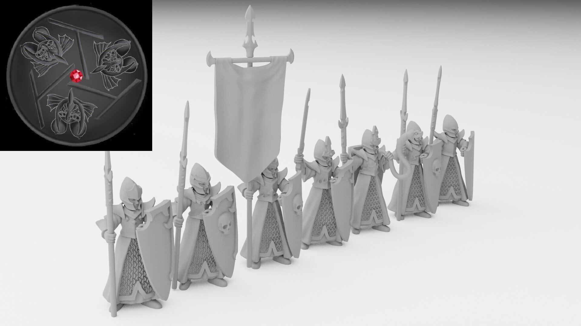 Dark Elves Warriors (ilhadiel) dark elves - wargames - resin miniatures - 28 mm - 2