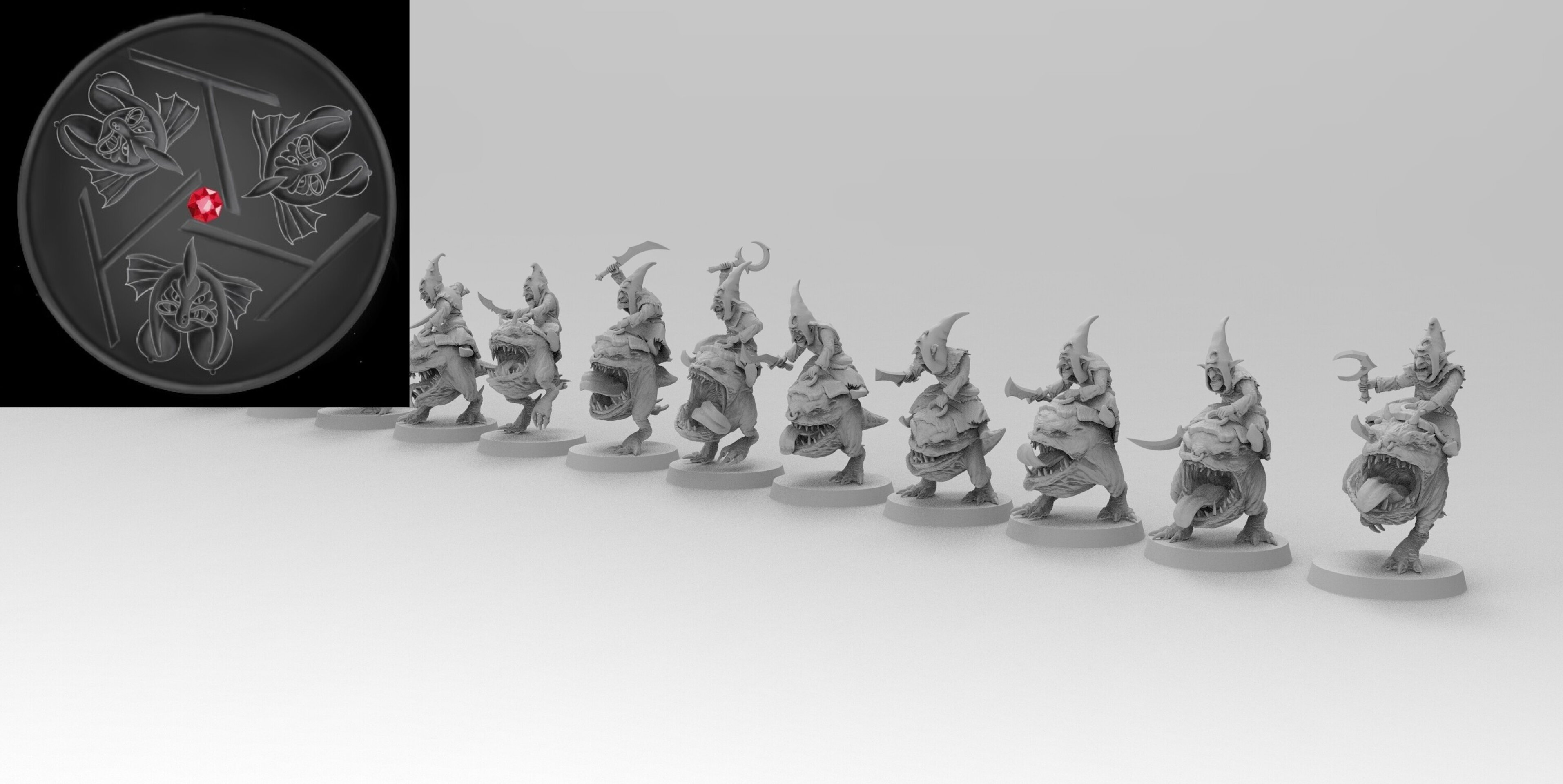 Squig Hoppers (emang) orcs & goblins - wargames - resin miniatures - 28 mm - 4